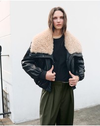 M.N.G - Pleated Trousers With Button Detail