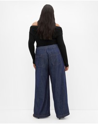 City Chic - Plus size Tia Denim Pant - dark wash