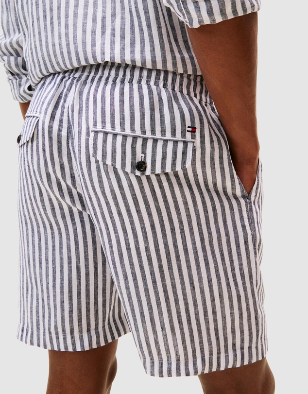 Tommy Hilfiger - Mercer 7 Inch Linen Stripe Shorts