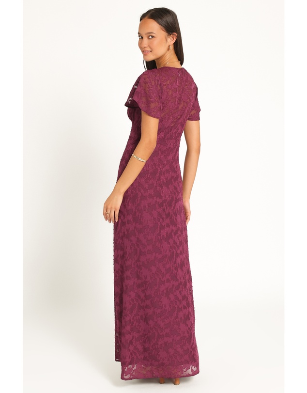Petal & Pup - Emmy Jacquard Maxi Dress - Grape Purple