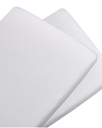 Living Textiles - 2pk Bedside Bassinet Fitted Sheet - Jersey/White