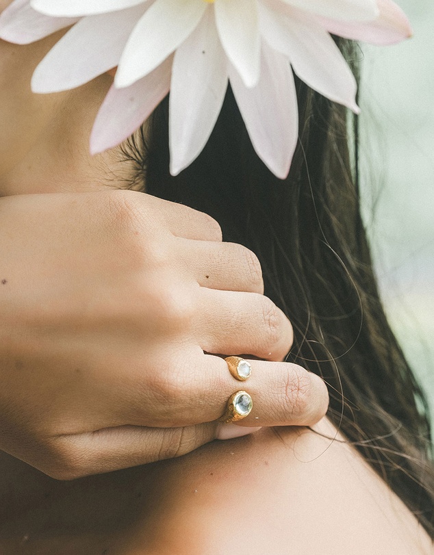 Haze & Glory - ICONIC EXCLUSIVE - Ring Aqua Moon 925 Sterling Silver