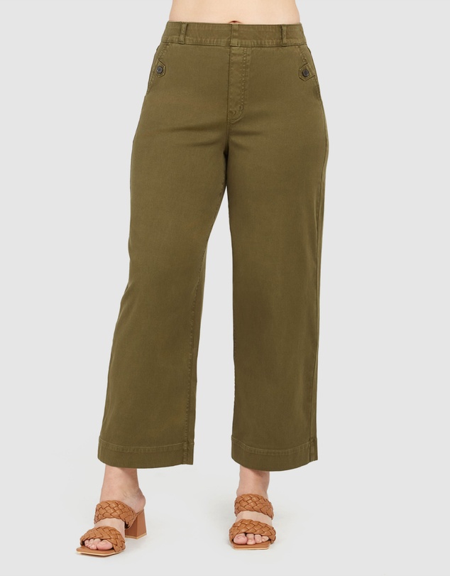 Spanx - Stretch Twill Cropped Wide Leg