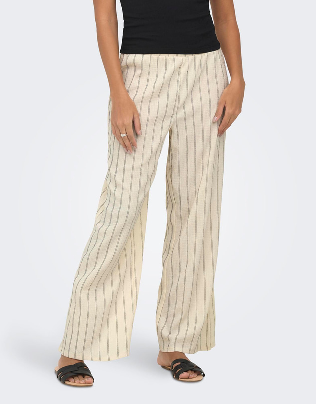 ONLY - Mika Wide Loose Striped Pants