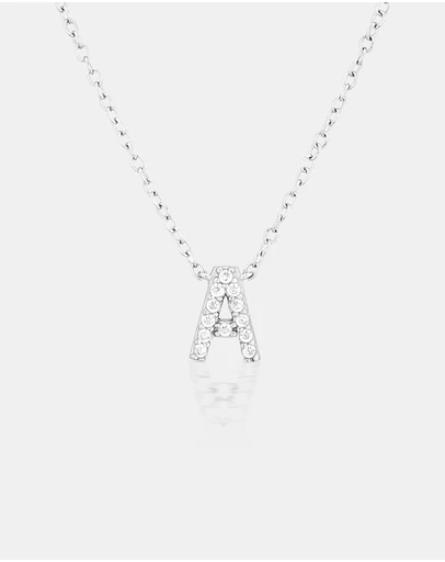 The Silver Collective - A-Z Letter Necklace - A