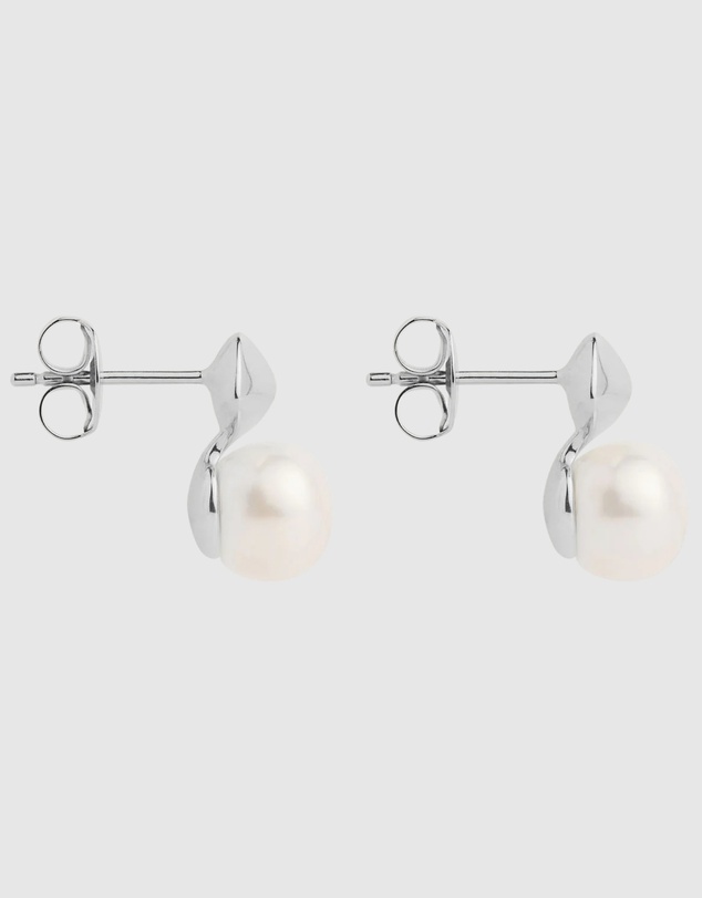 Najo - Mirage Silver Pearl Earring