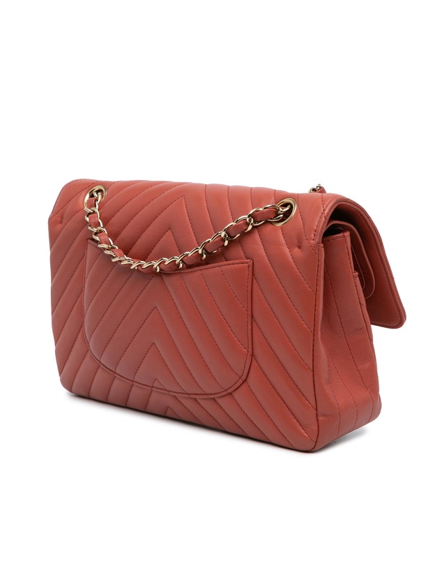 Pre-Loved by Azura Reborn - Pre-Loved Medium Classic Chevron Lambskin Double Flap