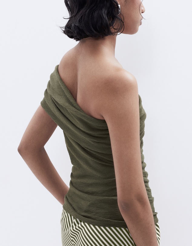 UNISON - Textured One Shoulder Top