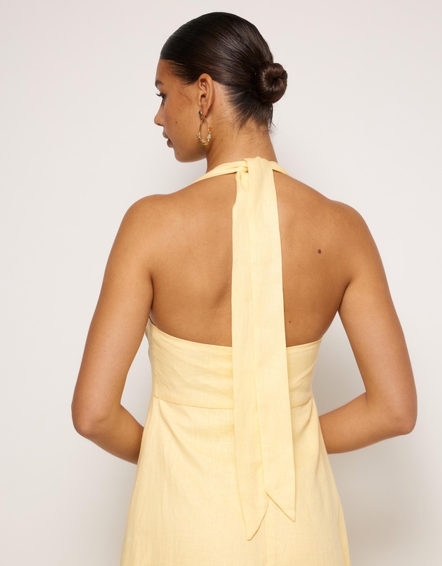 AERE - Lylah Linen Midi Dress