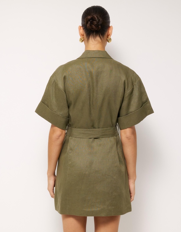 AERE - Cassia Linen Mini Dress