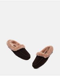 EVERAU - Australian Shepherd Ugg Noelle Cow Suede Upper Loafer Oxfords Flats