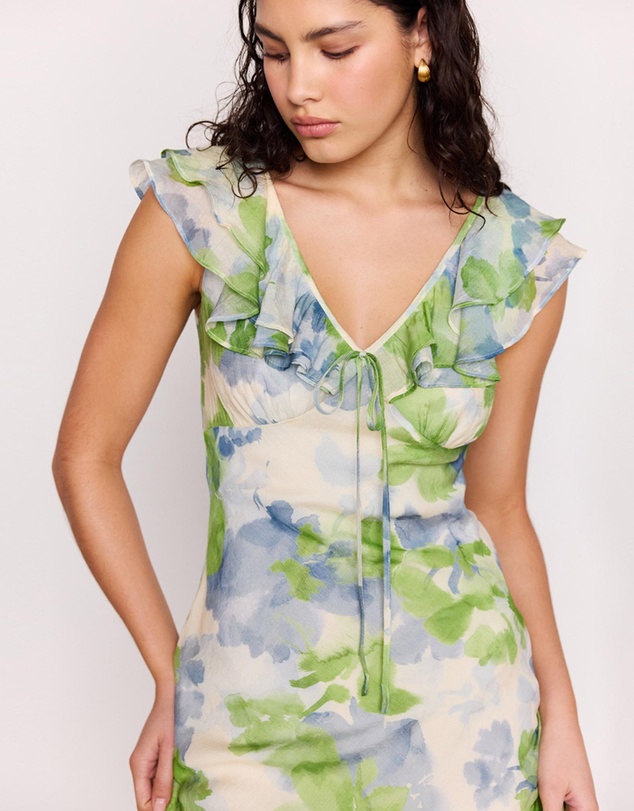 MINKPINK - Carrie Ruffled Midi Dress