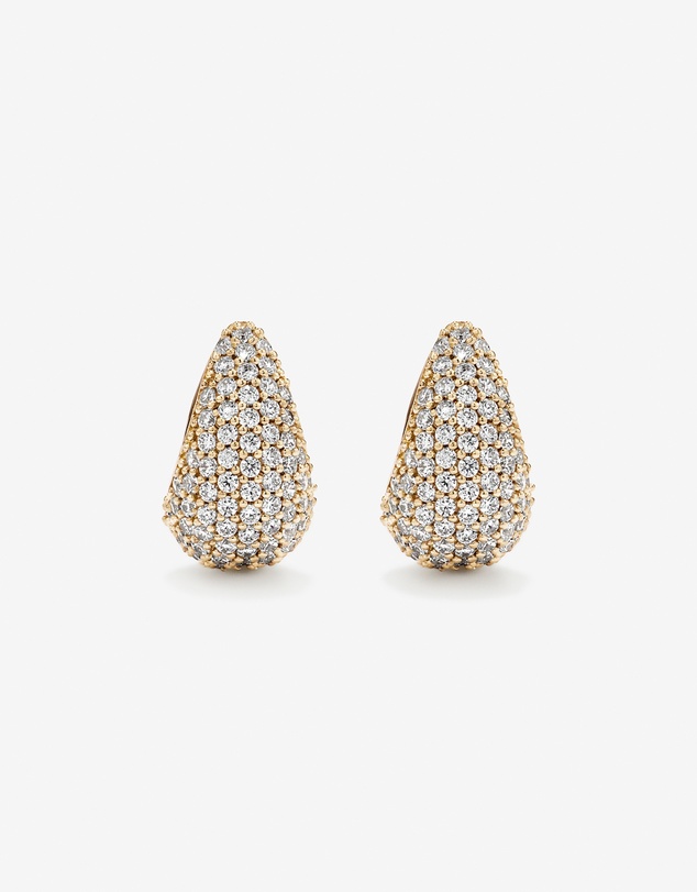 Michael Hill - Pavé Tapered Cubic Zirconia Stud Earrings in 18kt Vermeil