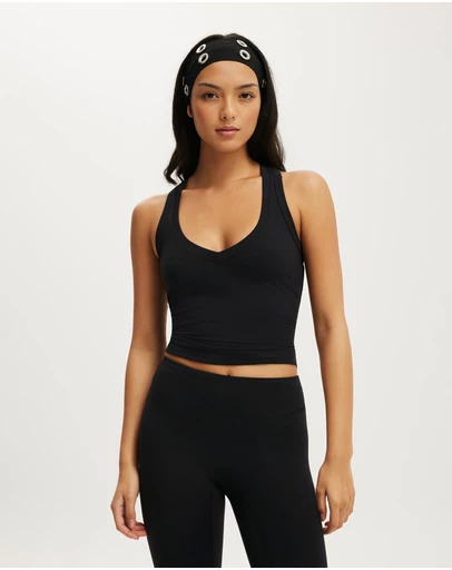 Cotton On Body Active - Ultra Soft Plunge Front Racer Tank
