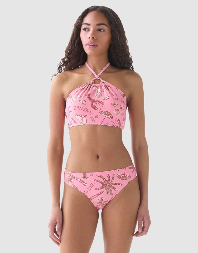 Kate Spade - Beachside Mid-Rise High Cut Bikini Bottom