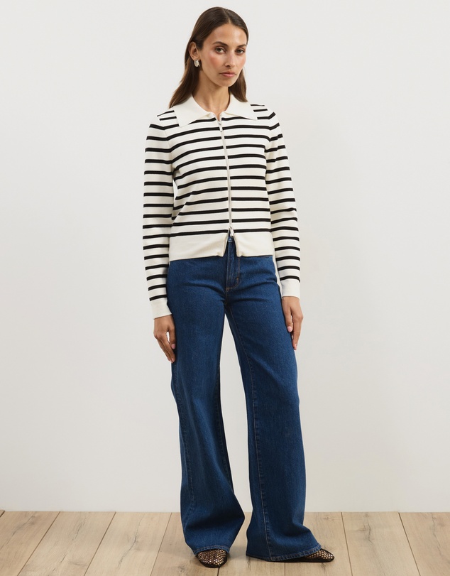 Atmos&Here - Delilah Long Sleeve Double Ended Zipped Knit Jacket