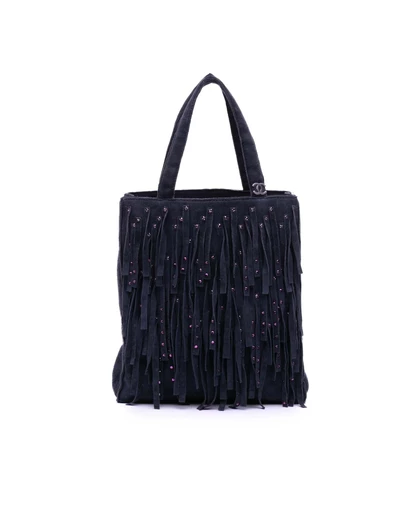 Pre-Loved by Azura Reborn - Pre-Loved Mini Suede Studded Fringe Tote