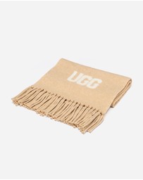 Ozwear Connection Uggs - Ugg Logo Cashmere Aus Wool Woven Scarf