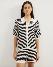 Atmos&Here - Bree Stripe Knit Top