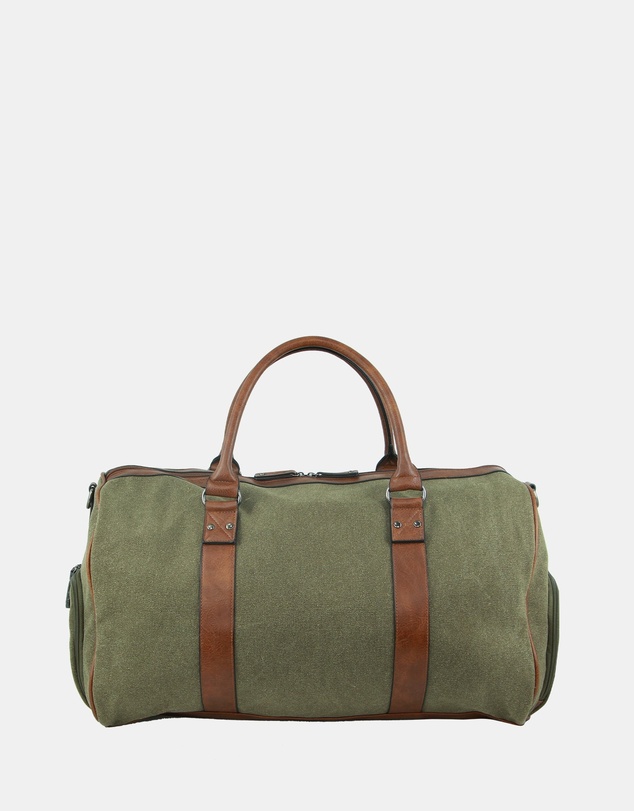 Pierre Cardin - Pierre Cardin Canvas Overnight Duffel Bag