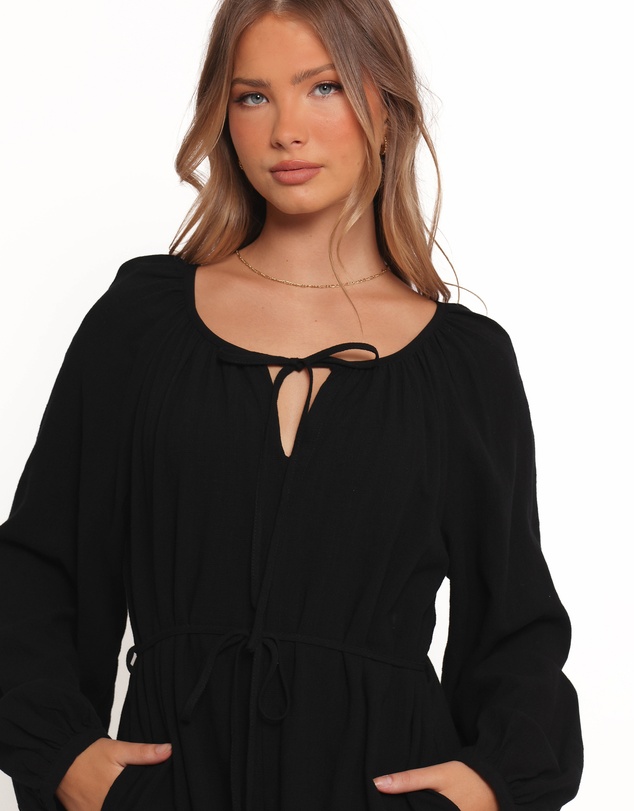 Petal & Pup - Shyre Tie Waist Playsuit - Black