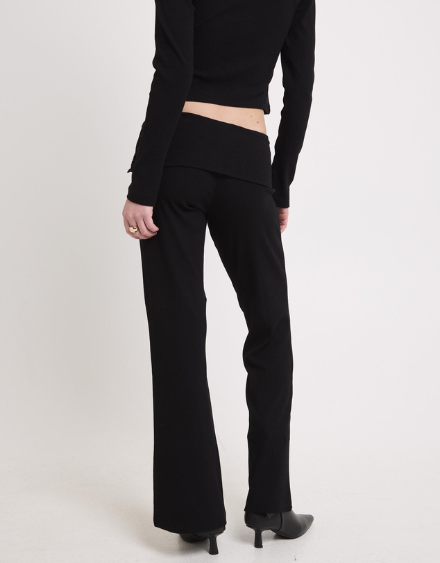 Neon Hart - Rib Fold Waist Flare Pants