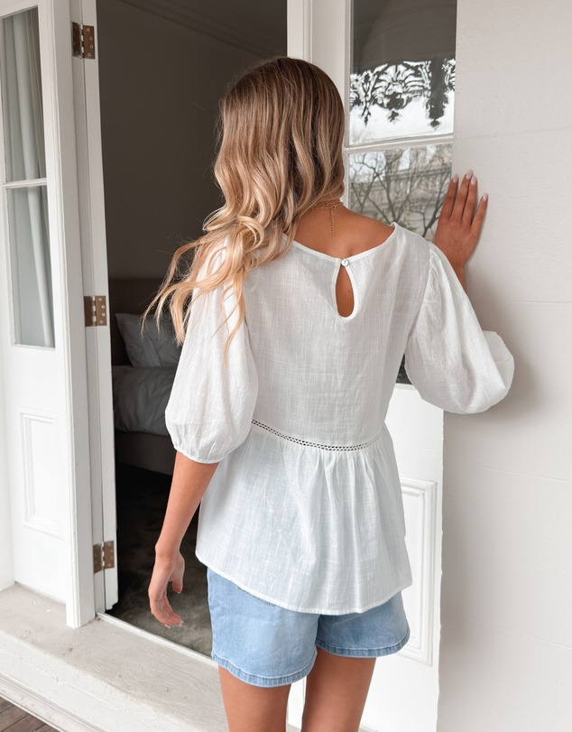 Esther & Co - Tonya Top - White
