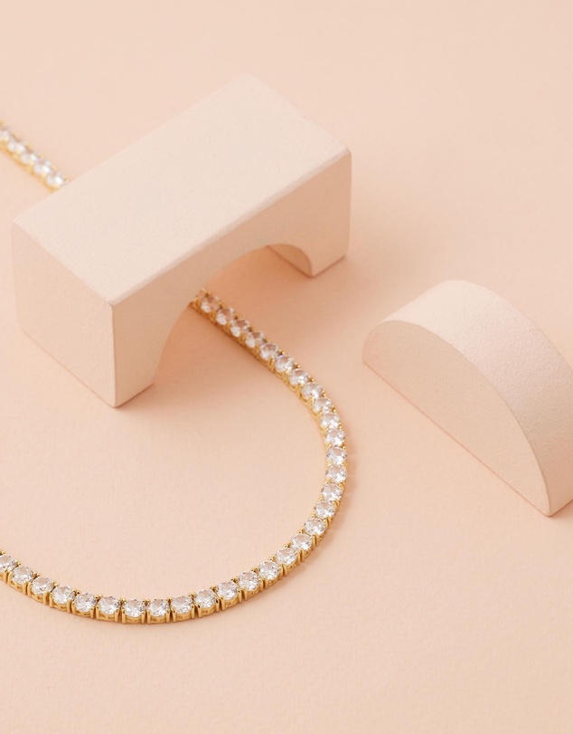 Bianc - Large Tennis Necklace