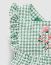 Purebaby - Gingham Romper -Kids-Babies