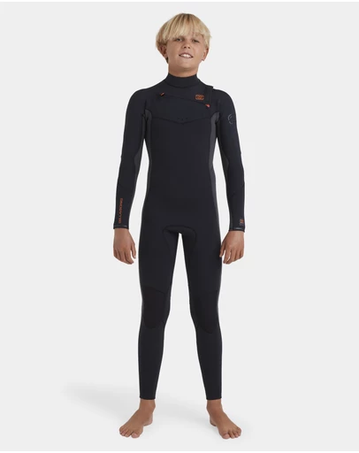Billabong Kids - Boys 8 to 16 3/2Mm Absolute Natural Chest Zip Long Sleeve Fullsuit