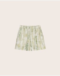IDA+S - Riley Agave Green High Waisted Shorts
