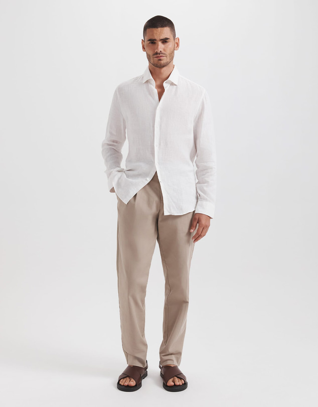 SABA - Anderson Long Sleeve Classic Linen Shirt