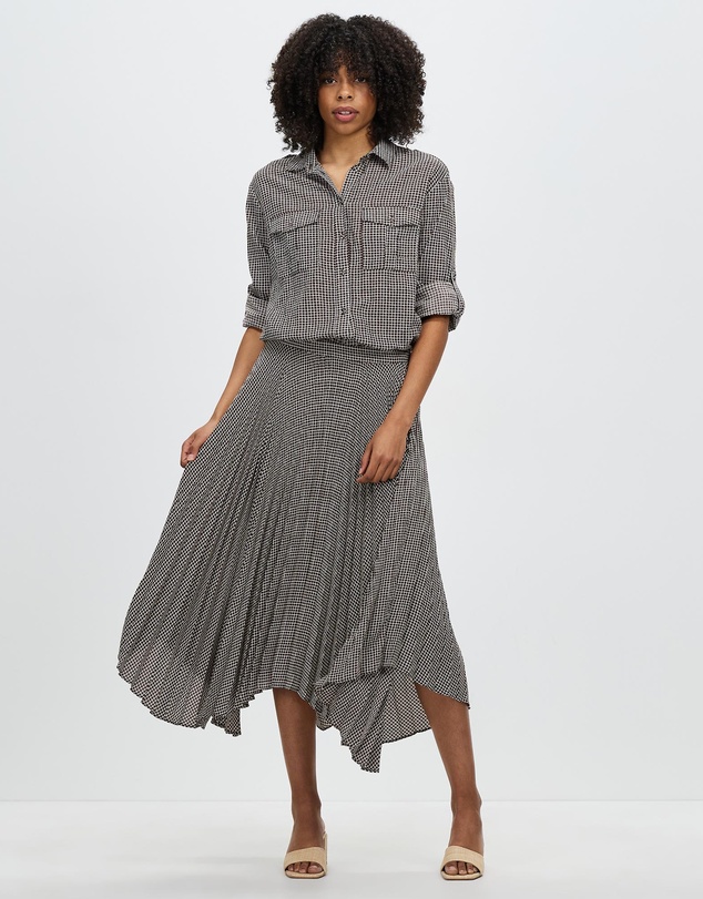 David Lawrence - Izmir Check Pleat Skirt