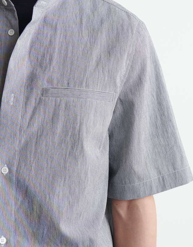 COS - Relaxed-Fit Seersucker Grandad-Collar Shirt