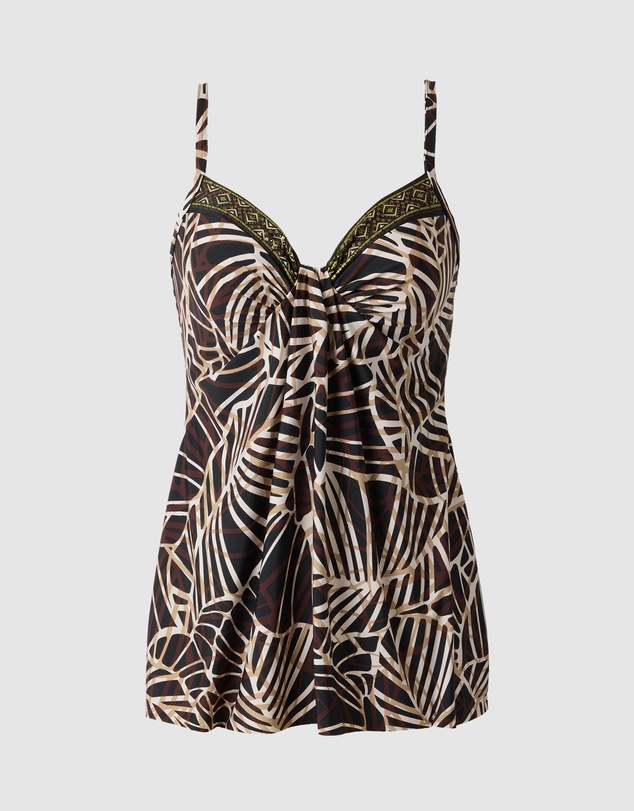 Miraclesuit Swimwear  - Let's Be Fronds Marina Underwired Padded Tankini Top