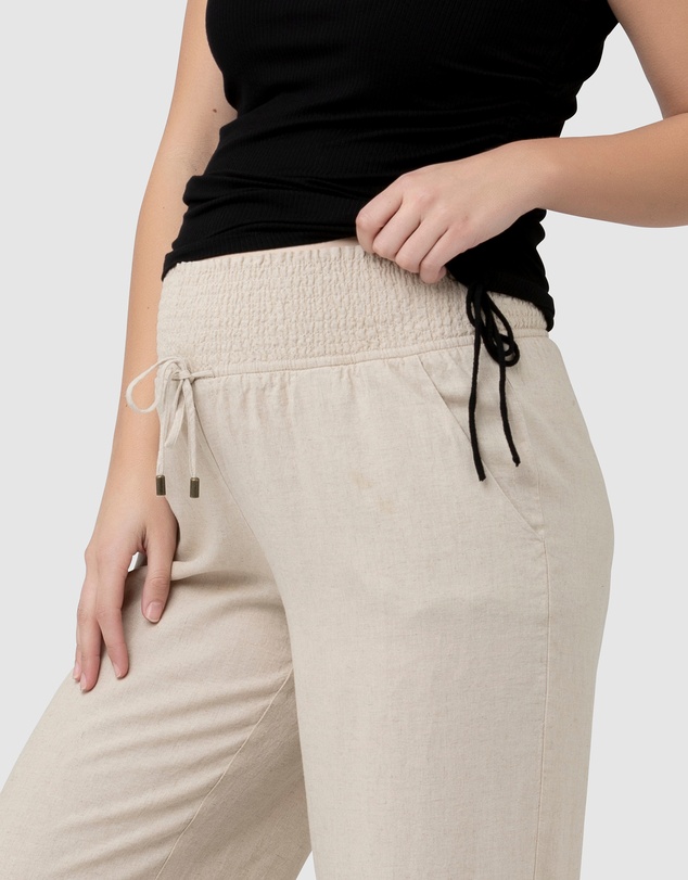 Ripe Maternity - Indi Wide Leg Linen Pant