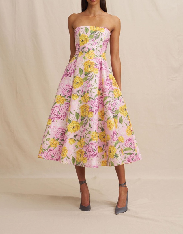 BY JOHNNY. - Christina Panel Strapless Dress
