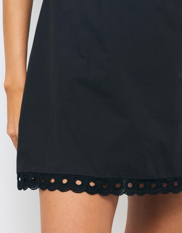 AERE - Eleni Cotton Trim Mini Dress