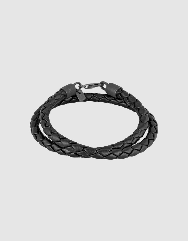 Kuzzoi - ICONIC EXCLUSIVE - Leather Cord Bracelet with Oxidised Sterling Silver Closure