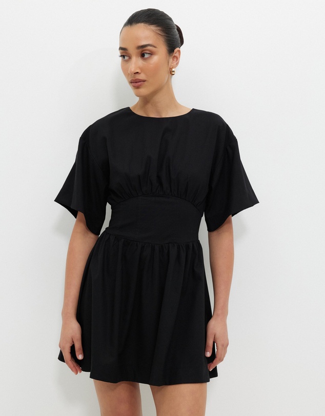 Calli - Glehn Linen Blend Mini Dress