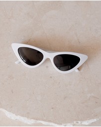 The White Collection - Brittany - Flirty White Bridal Sunglasses