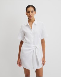 Country Road - Organically Grown Linen Mini Linen Shirt Dress