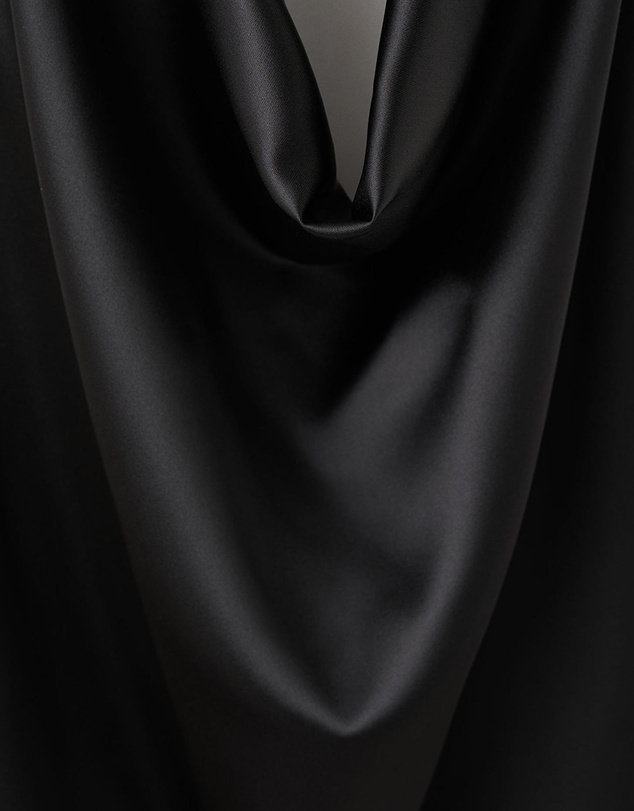 M.N.G - Draped Neck Satin Top