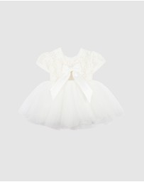 Bebe by Minihaha - Lace Bodice with Back Bow Dress - Babies
