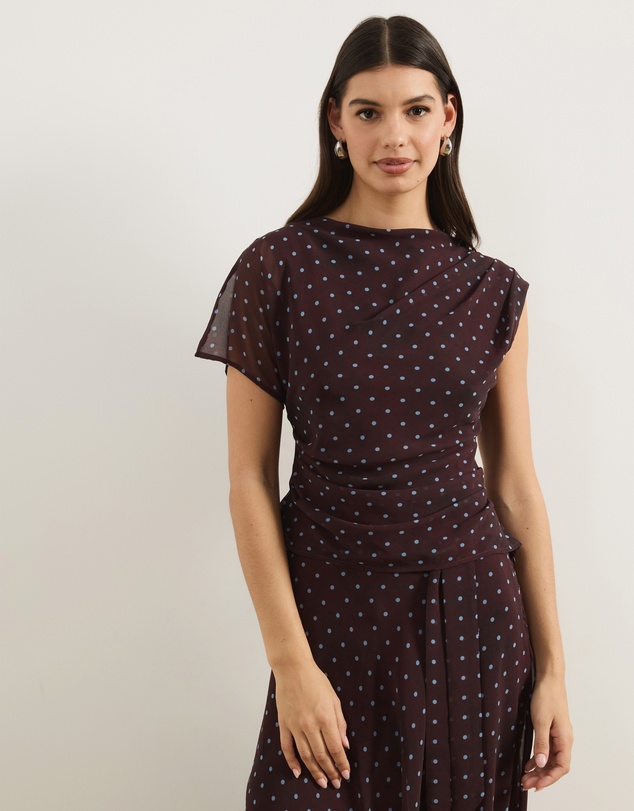 Atmos&Here - Jessica Asymmetrical Printed Top