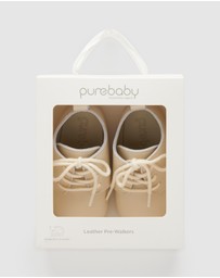 Purebaby - Leather Lace Up-Kids-Babies
