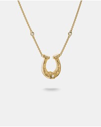 THOMAS SABO - THOMAS SABO Horseshoe Necklace with White Zirconia Stones Gold