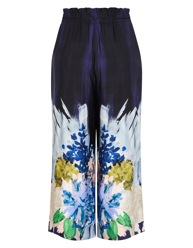 City Chic - Shania Dahlia Print Wide Leg Pant