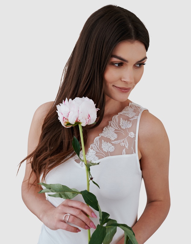 Oh!Zuza - Short Viscose Nightie with Embroidery
