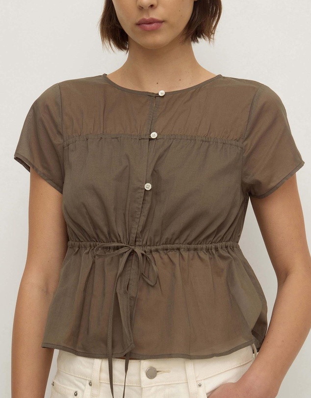 Assembly Label - Quinn Voile Tie Top